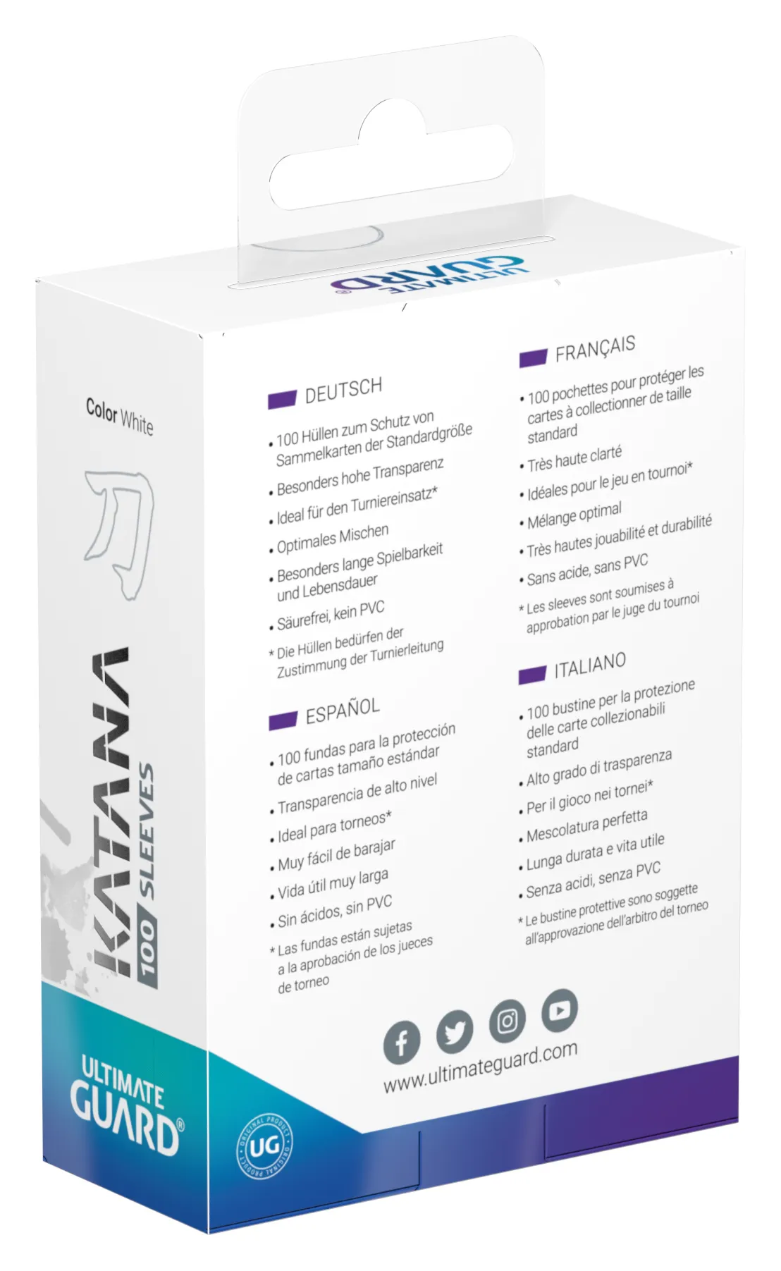 Katana Sleeves, Standard Size, White Vorschaubild