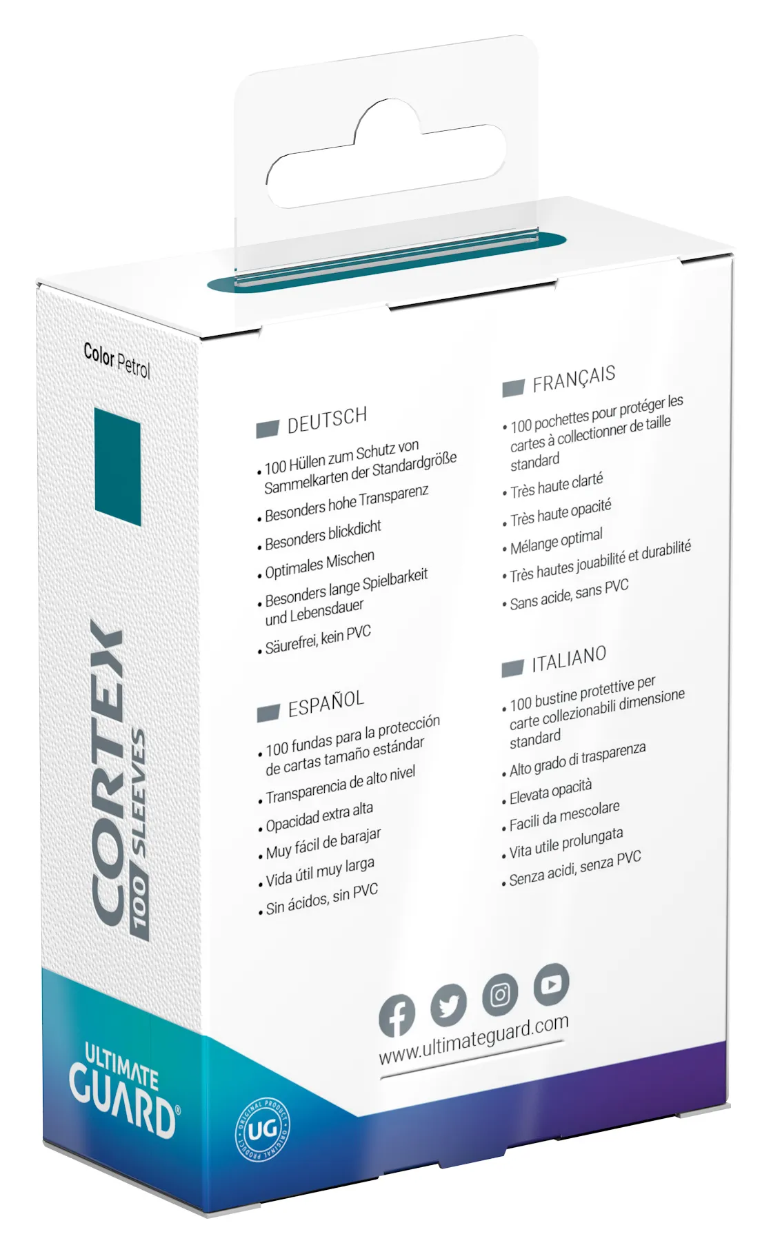 Cortex Sleeves, Standard Size, Glossy, Petrol Vorschaubild