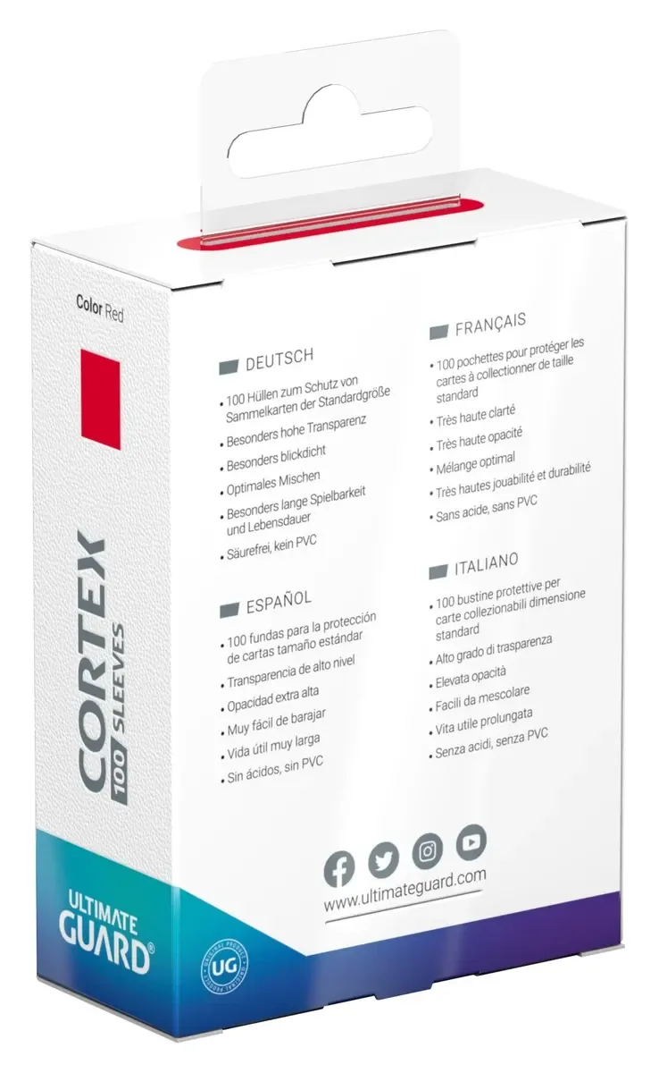 Cortex Sleeves, Standard Size, Glossy, Red Vorschaubild