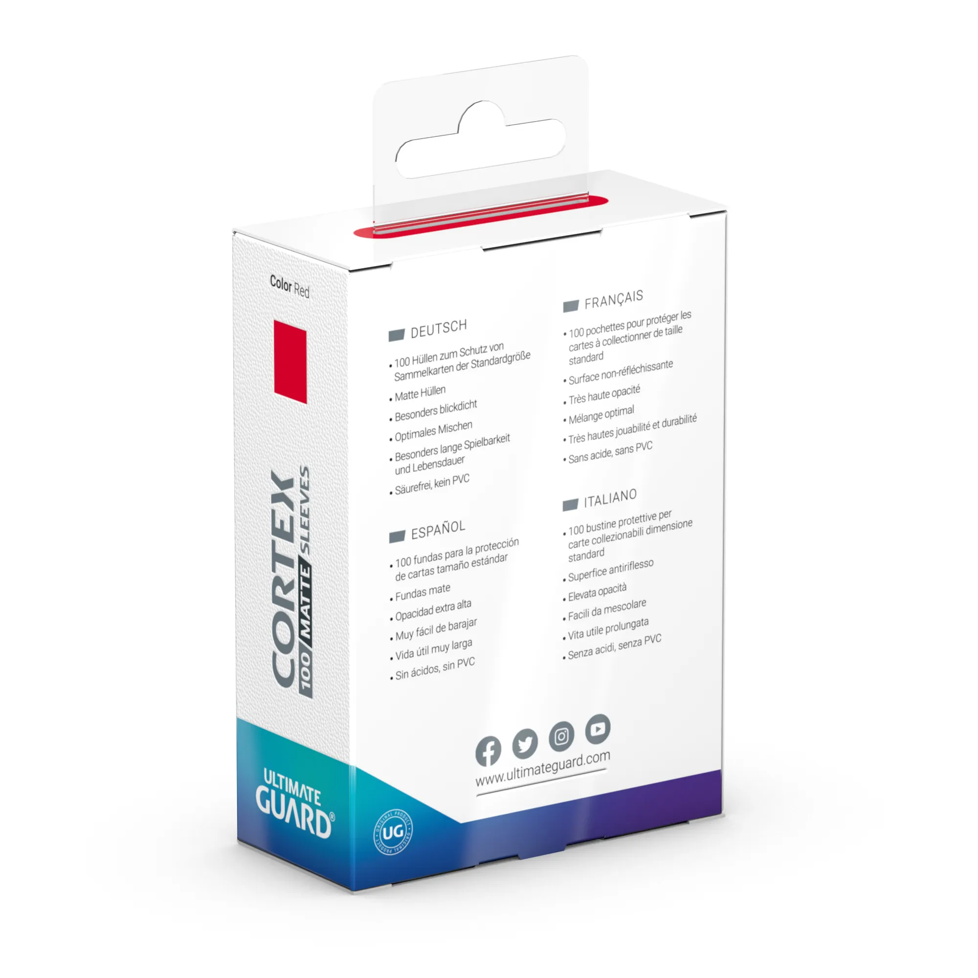 Cortex Sleeves, Standard Size, Matte, Red Vorschaubild