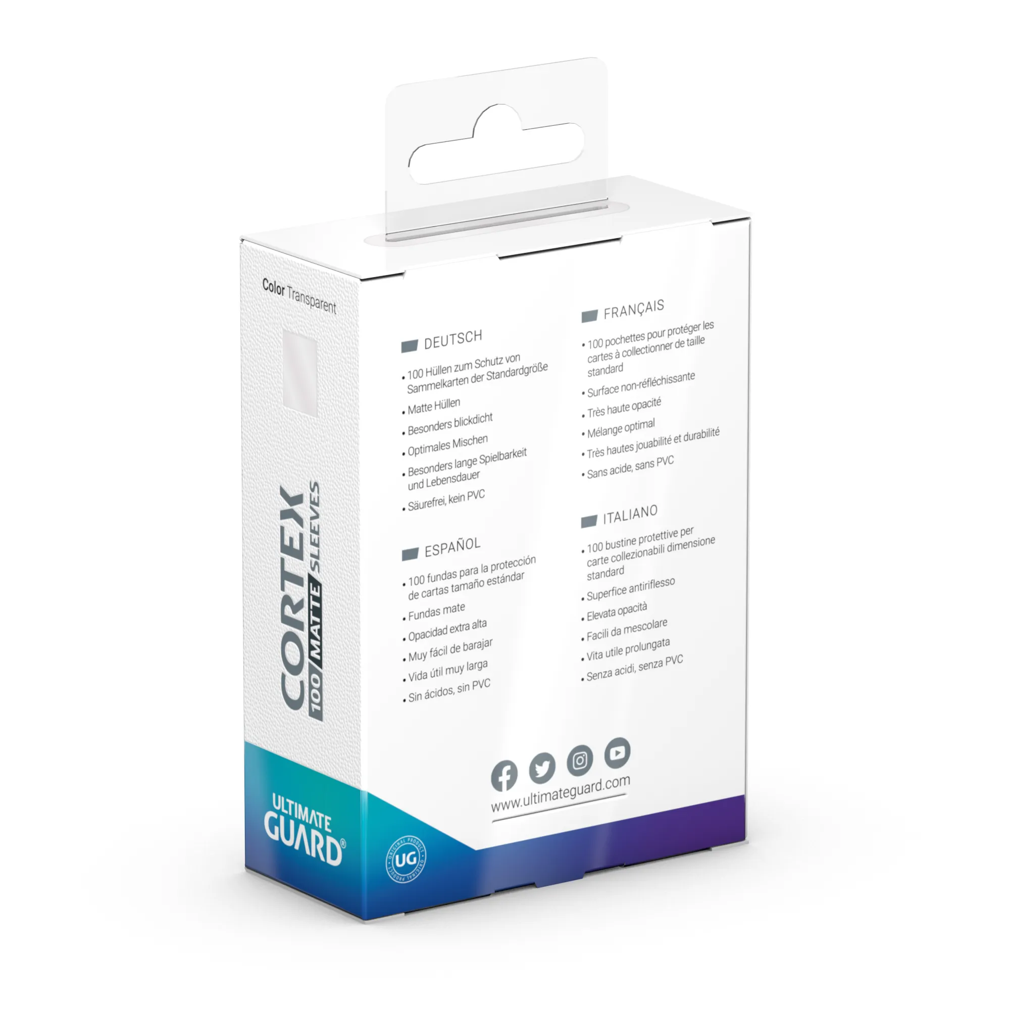 Cortex Sleeves, Standard Size, Matte, Transparent Vorschaubild