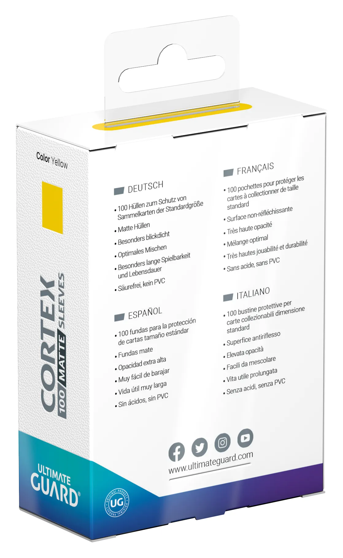 Cortex Sleeves, Standard Size, Matte, Yellow Vorschaubild