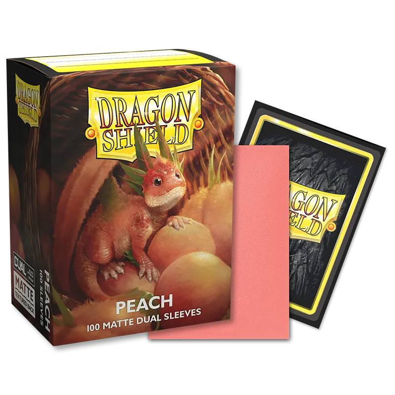 Dragon Shield - Standard Dual Sleeves: Peach [Matte] (100 Sleeves)